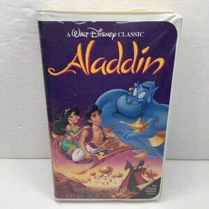 Aladdin 1992 VHS Black Diamond Disney Classic Animated Clamshell Robin Williams